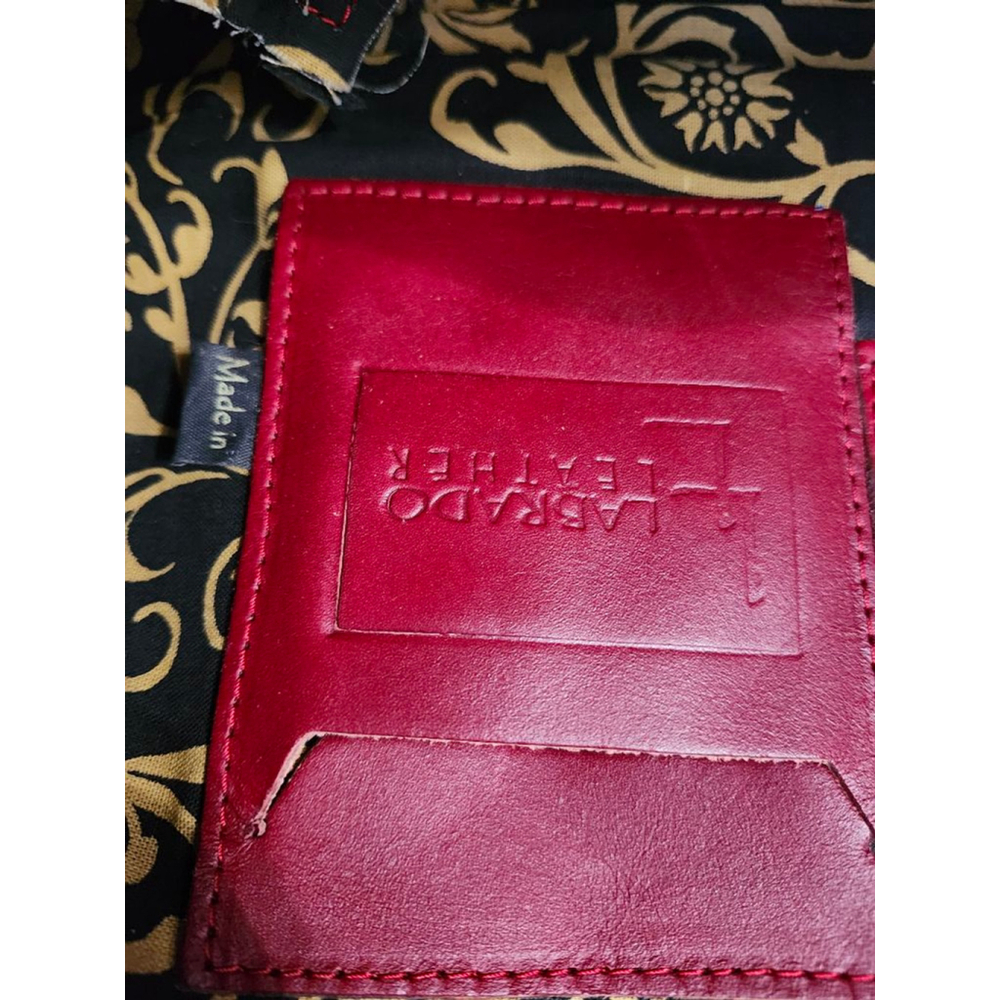LABRADO LEATHER Satchel Red and Dark Brown - Picture 2 of 13